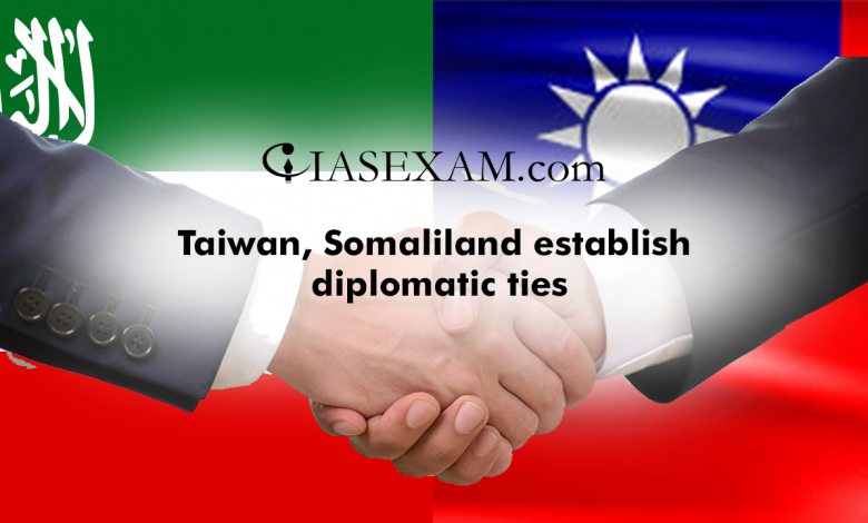 Taiwan, Somaliland establish diplomatic ties UPSC