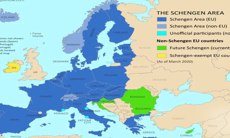 Schengen Area in Europe UPSC
